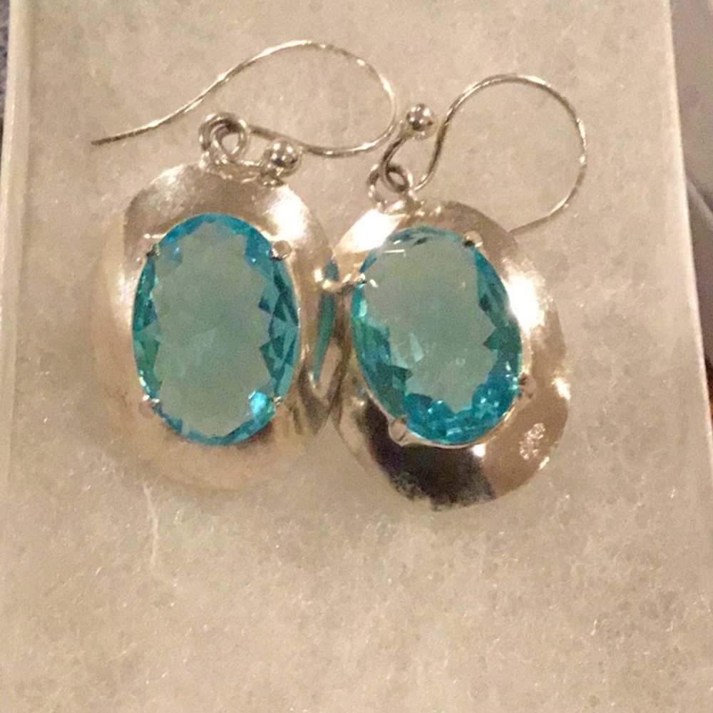 FREE S H 925 SS Blue Topaz